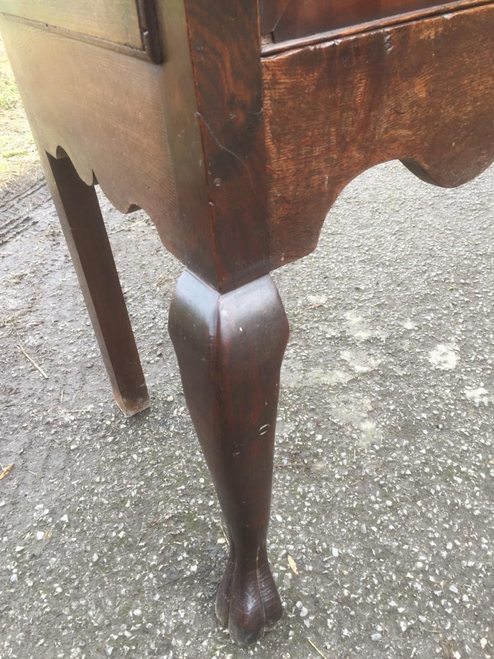 Eighteenth century oak dresser base circa 1770 View IX