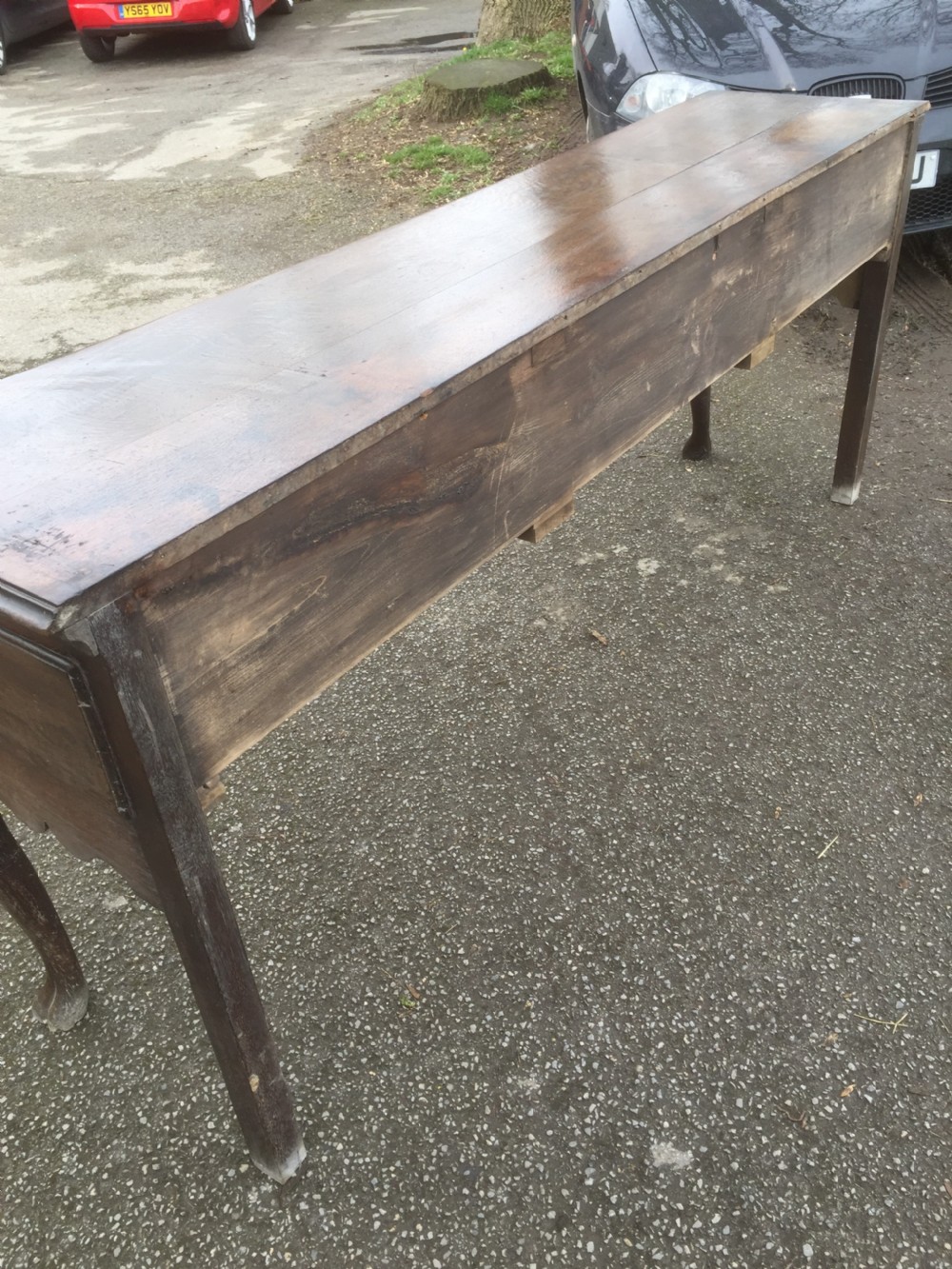 Eighteenth century oak dresser base circa 1770 View XII