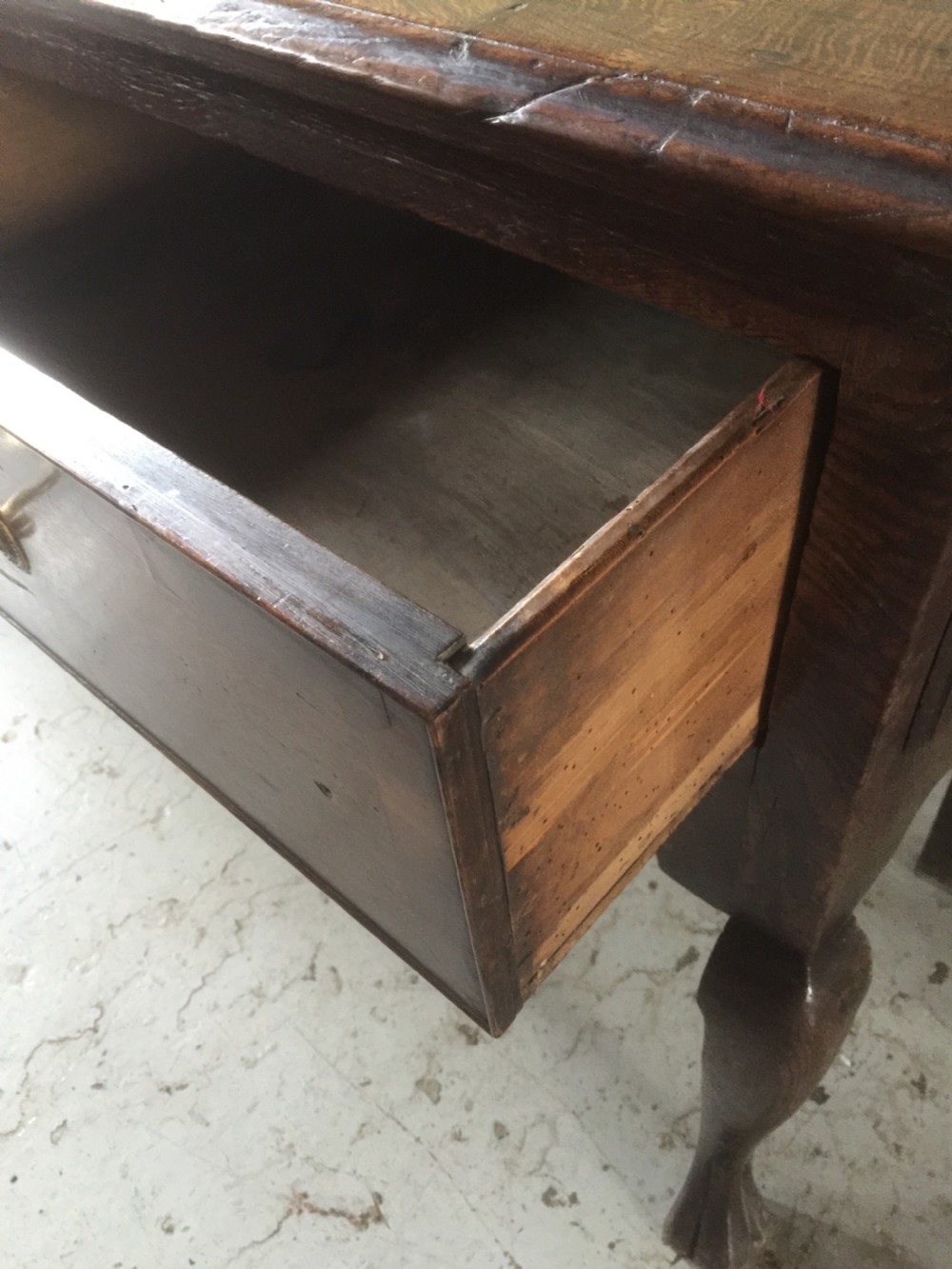 Eighteenth century oak dresser base circa 1770 View XIII