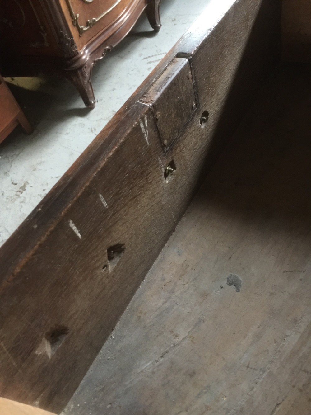 Eighteenth century oak dresser base circa 1770 View XIV