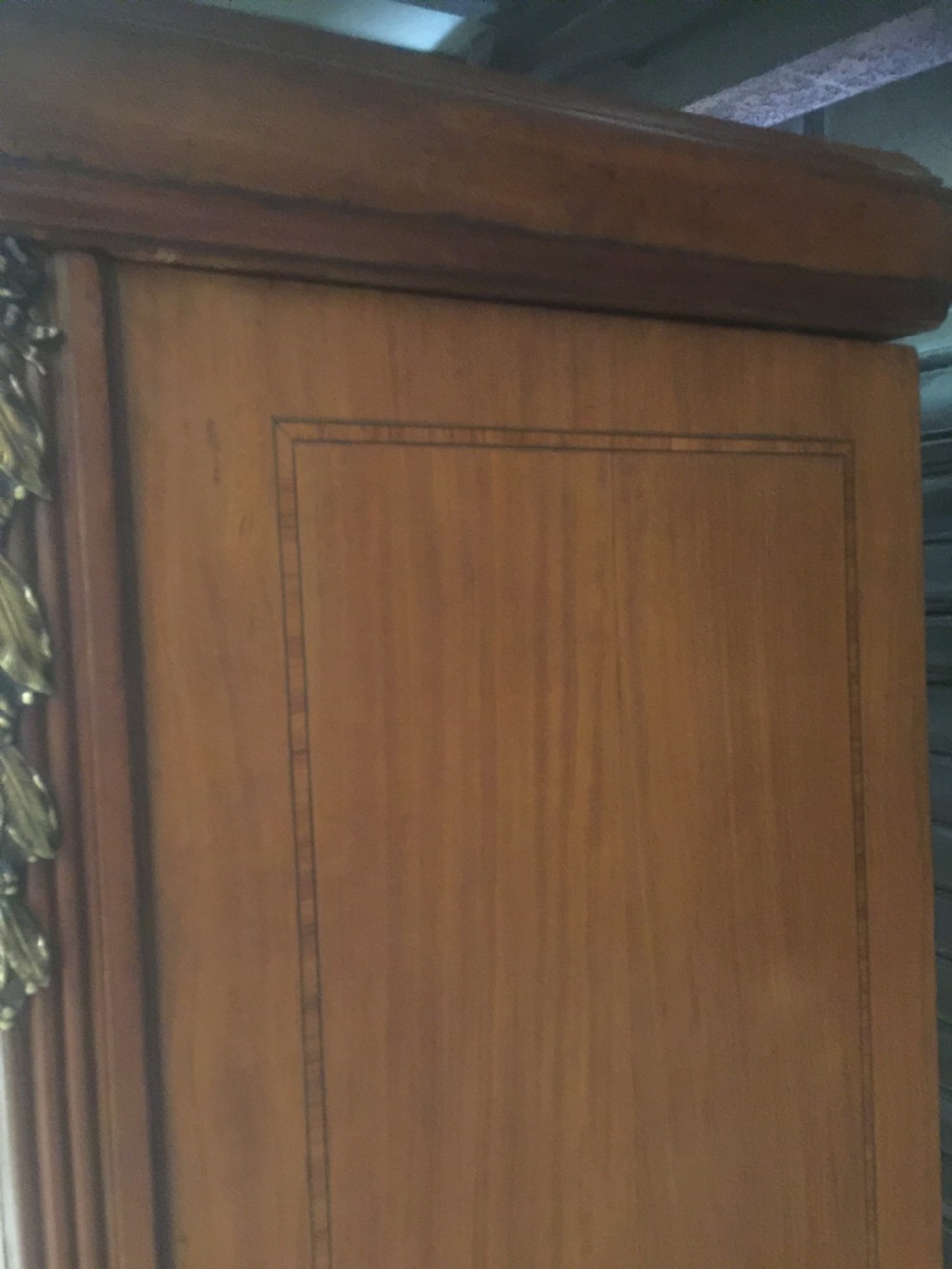 Edwardian French triple wardrobe with ormolu decoration circa 1900 View XV