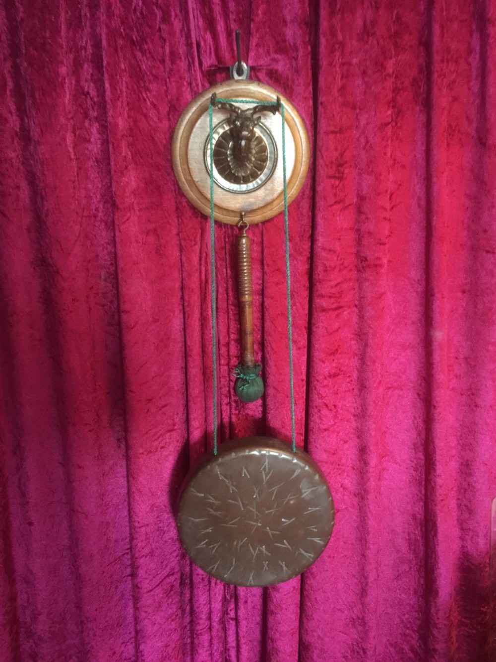 Nineteenth century wall mounted dinner gong  View IV