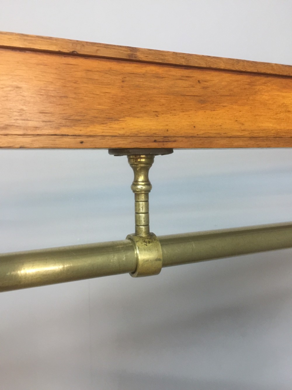 Rare freestanding arts and crafts clothes rail circa 1890 View III