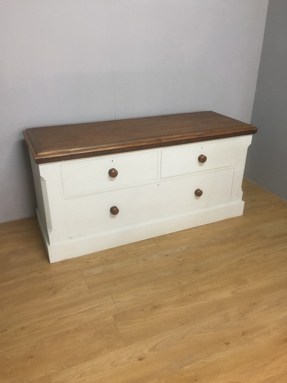 Nineteenth century painted low dresser base 
