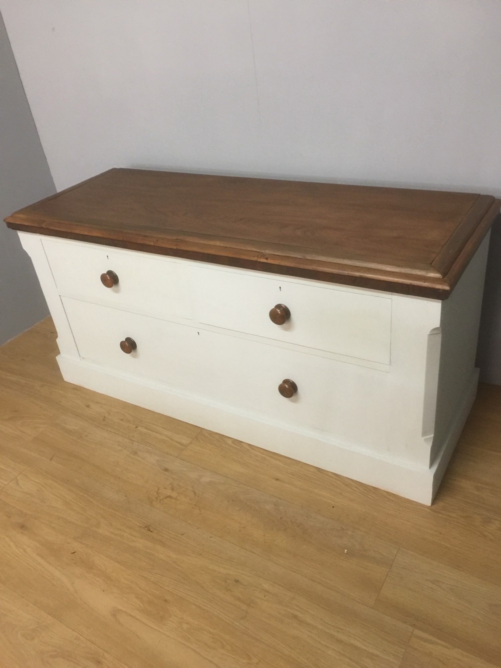 Nineteenth century painted low dresser base  View II