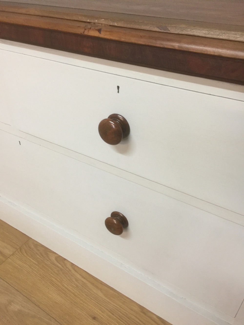 Nineteenth century painted low dresser base  View III