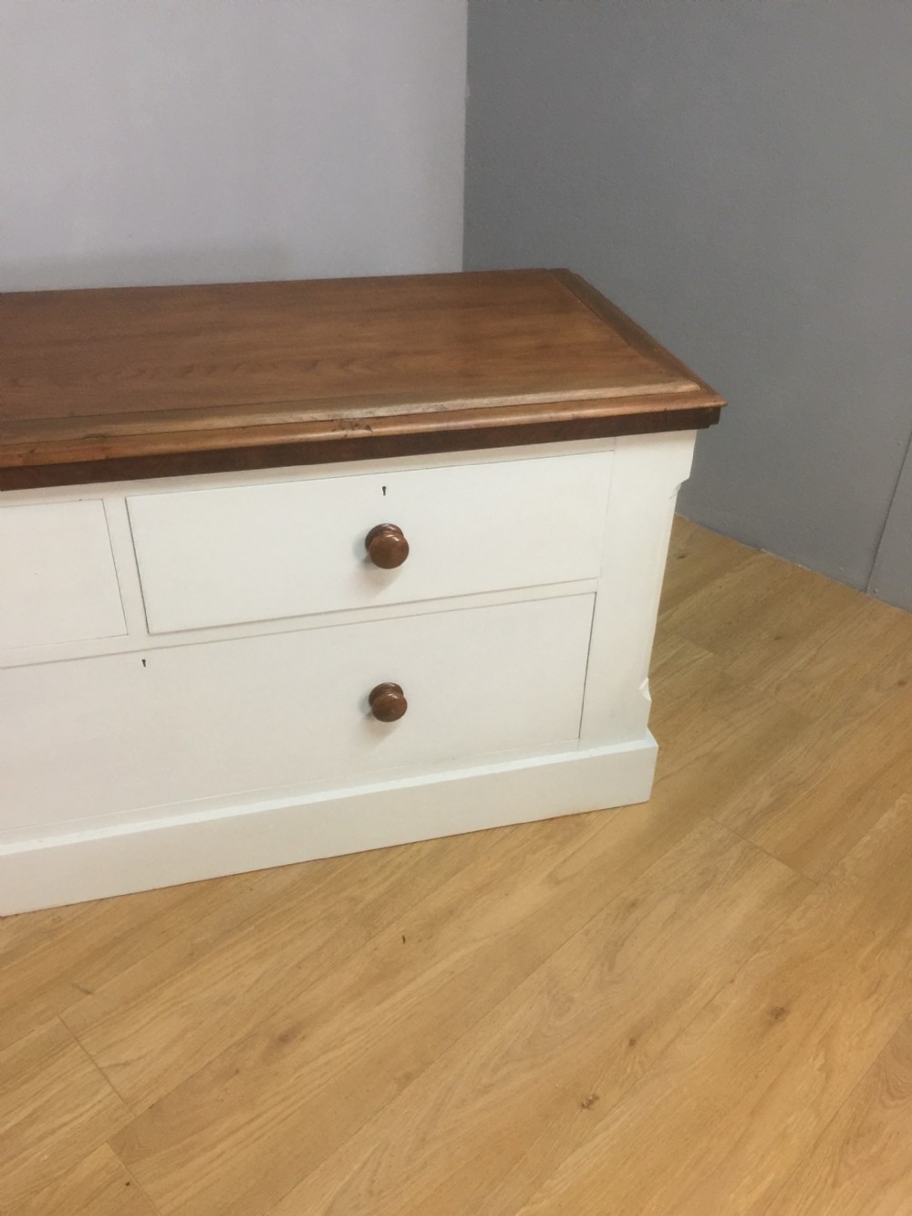 Nineteenth century painted low dresser base  View VII