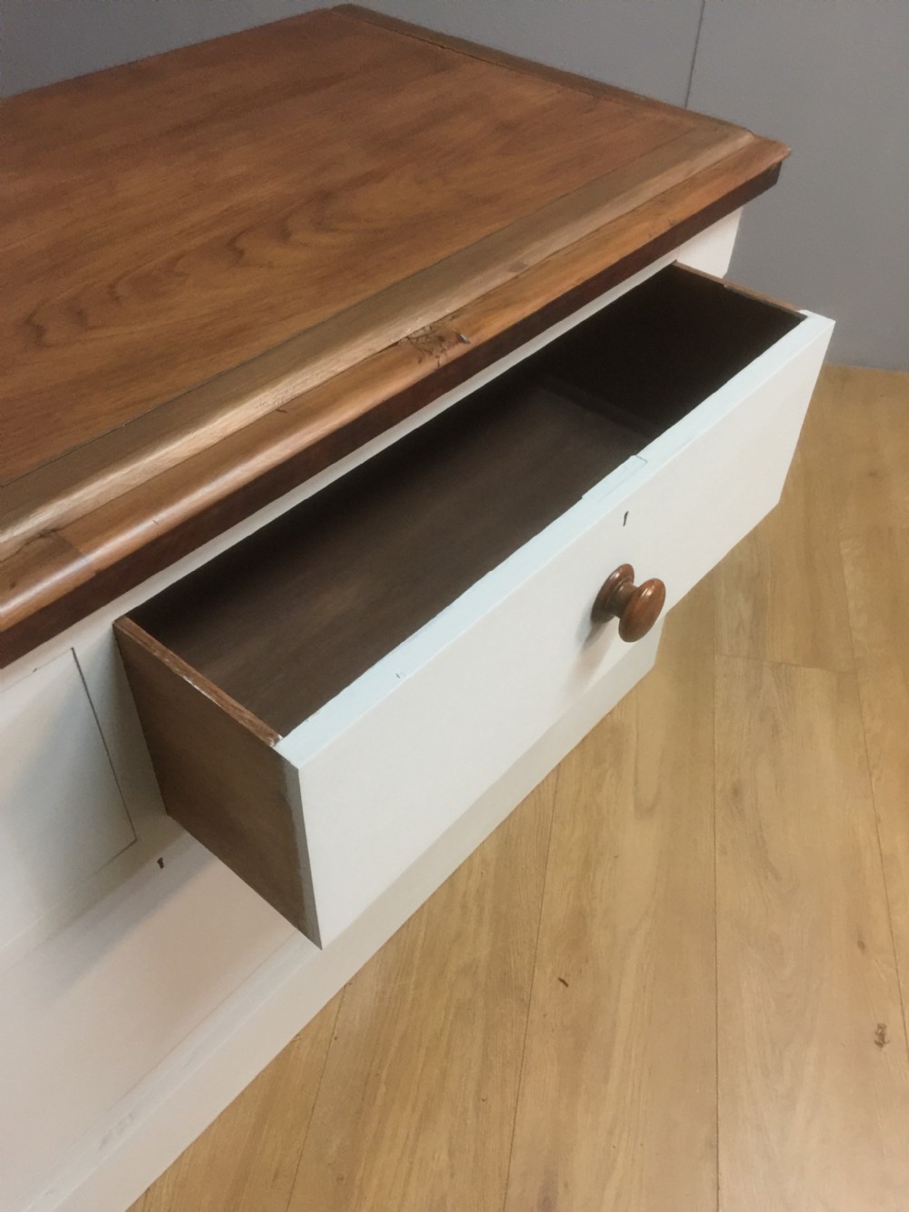 Nineteenth century painted low dresser base  View VIII