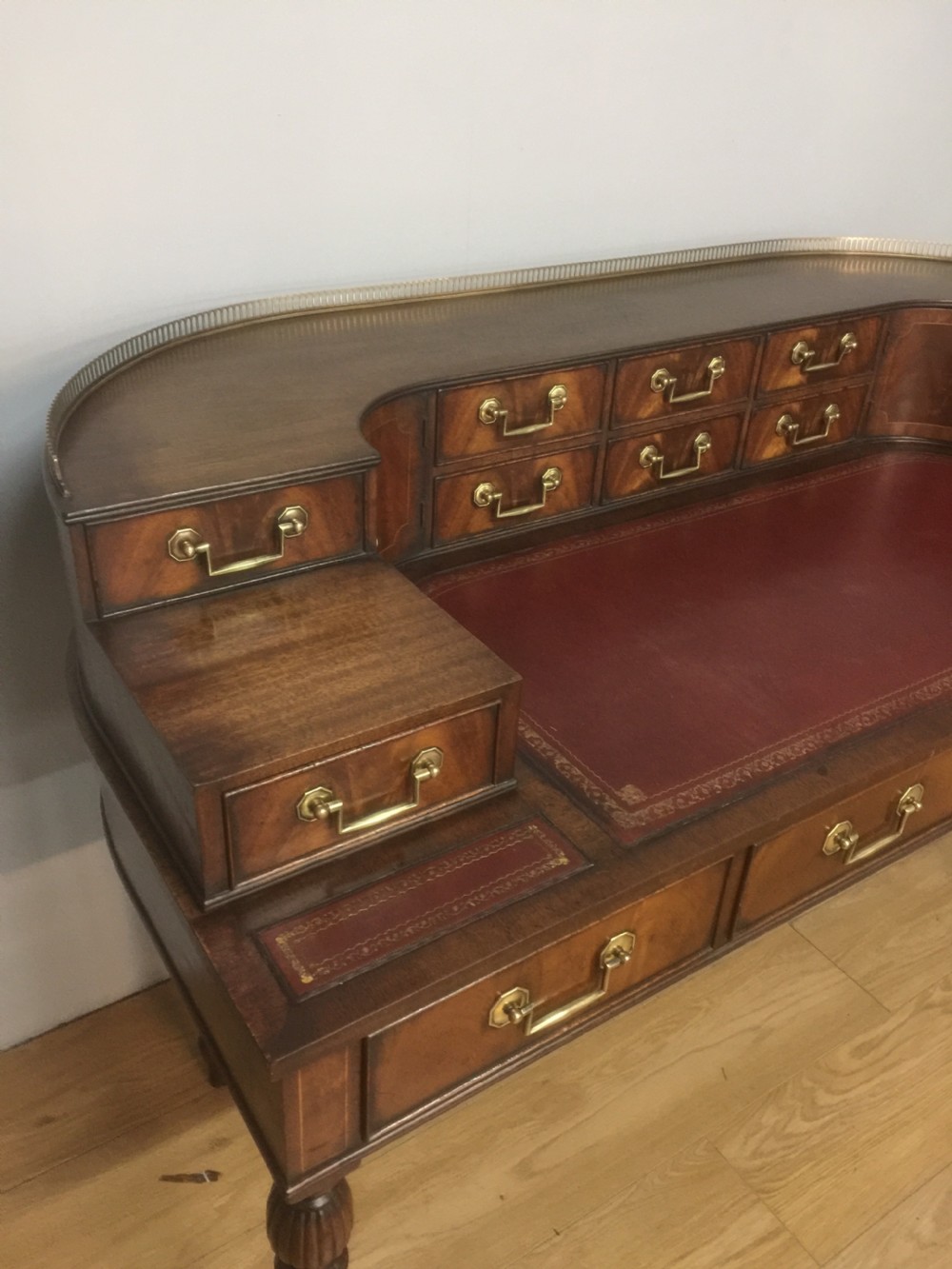 Nineteenth century mahogany Carlton House desk View III