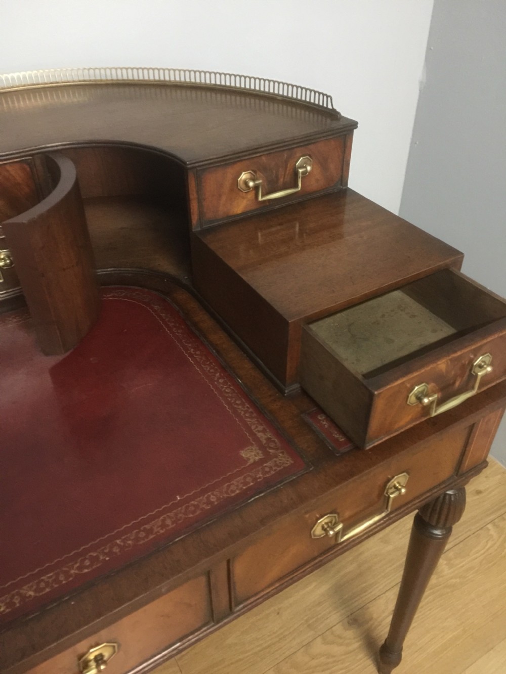 Nineteenth century mahogany Carlton House desk View V