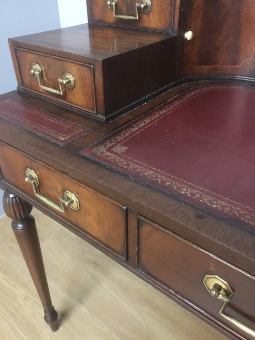 Nineteenth century mahogany Carlton House desk View VII