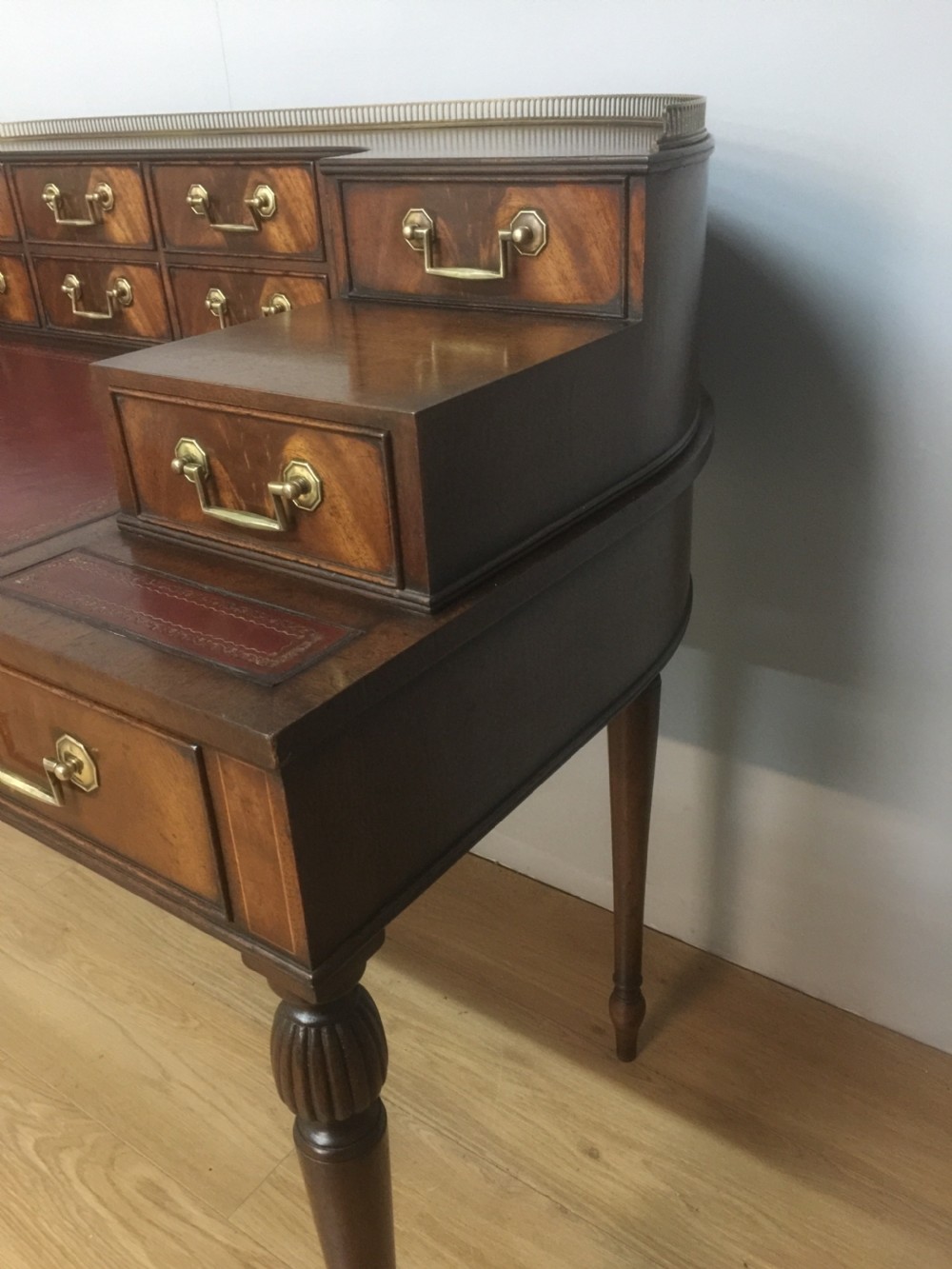 Nineteenth century mahogany Carlton House desk View VIII