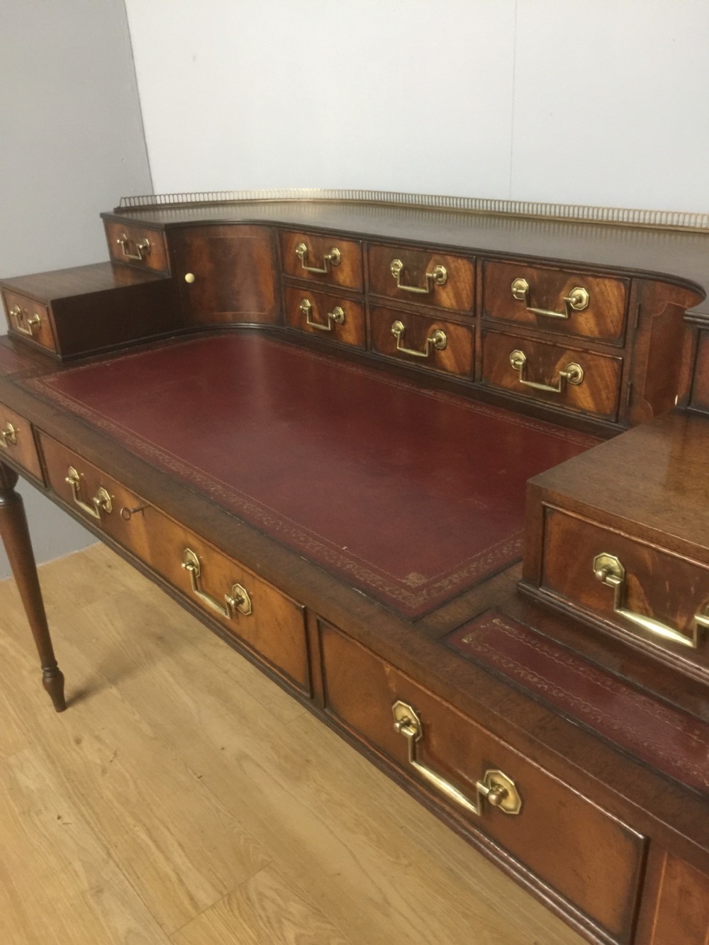 Nineteenth century mahogany Carlton House desk View IX