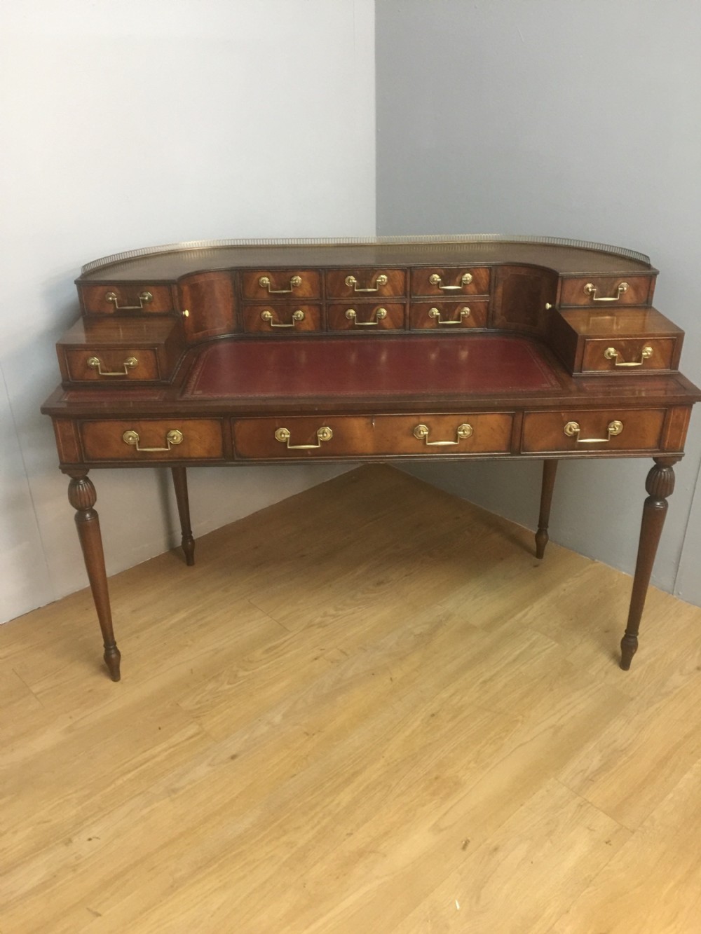 Nineteenth century mahogany Carlton House desk View XI