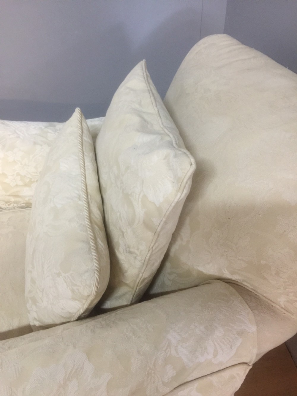 Pair of carved country house armchairs with feather cushions View VII