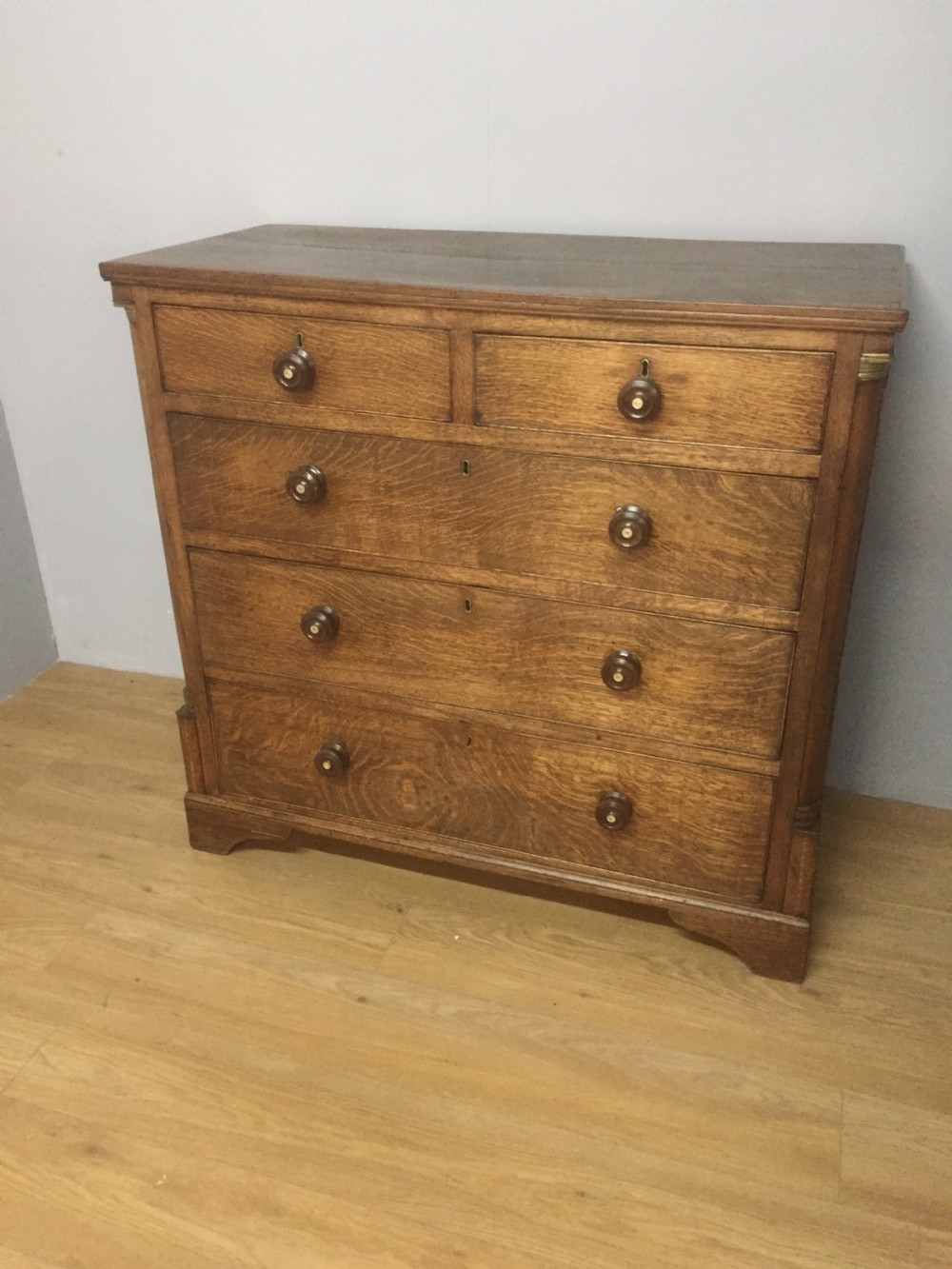 Georgian oak four height chest of drawers circa 1830