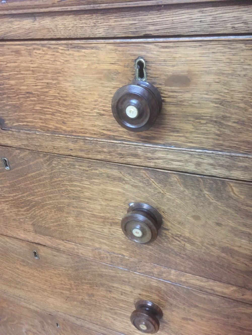 Georgian oak four height chest of drawers circa 1830 View V