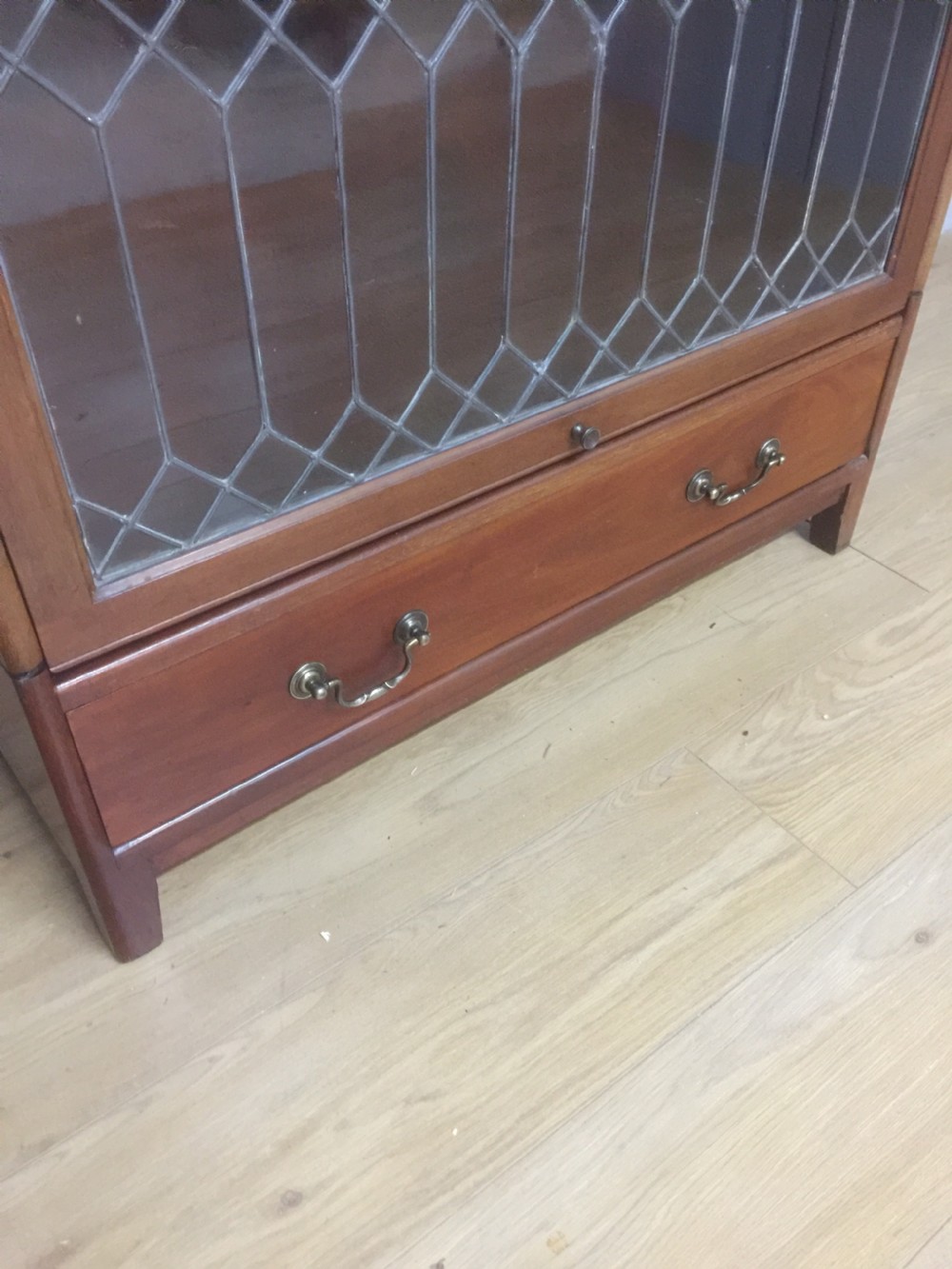 Four height barristers bookcase with leaded glass doors View VI