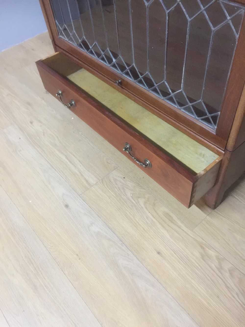 Four height barristers bookcase with leaded glass doors View X