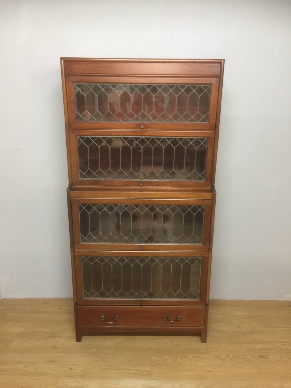 Four height barristers bookcase with leaded glass doors View XII