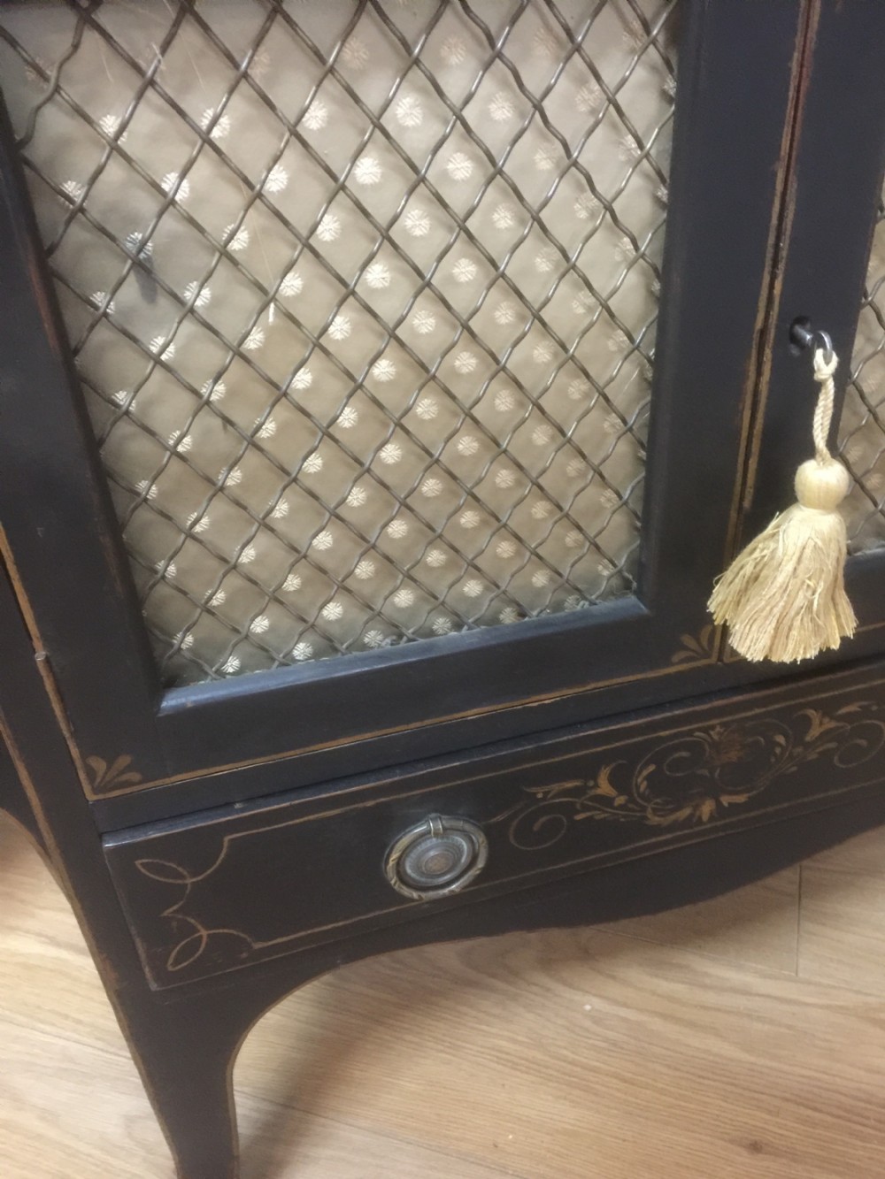 Pair of small Regency style open bookcases over cupboards circa 1910 View V