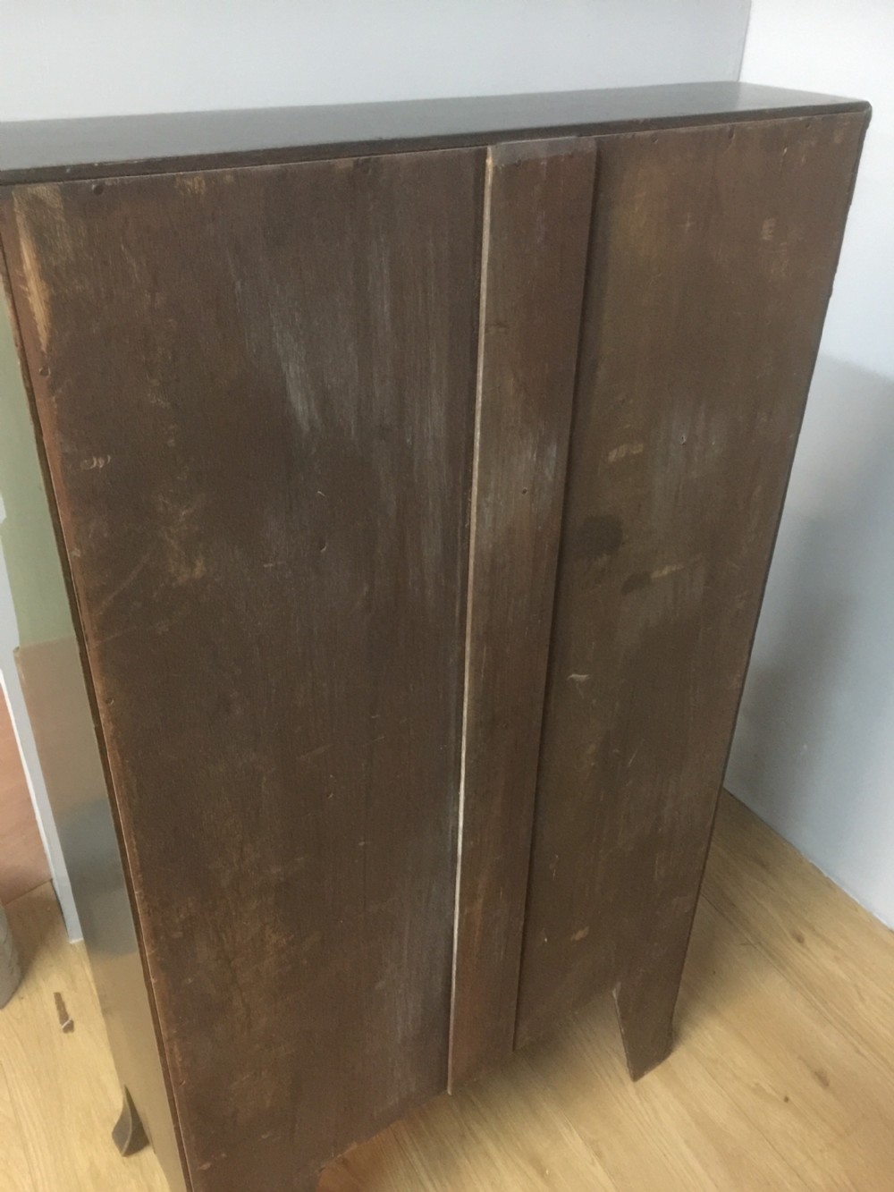 Pair of small Regency style open bookcases over cupboards circa 1910 View IX