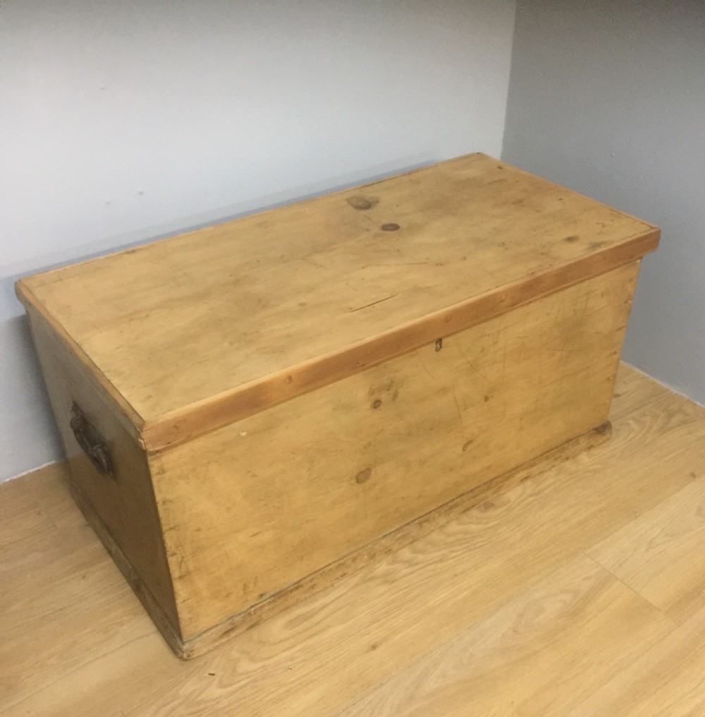 Nineteenth century pine blanket chest circa 1880