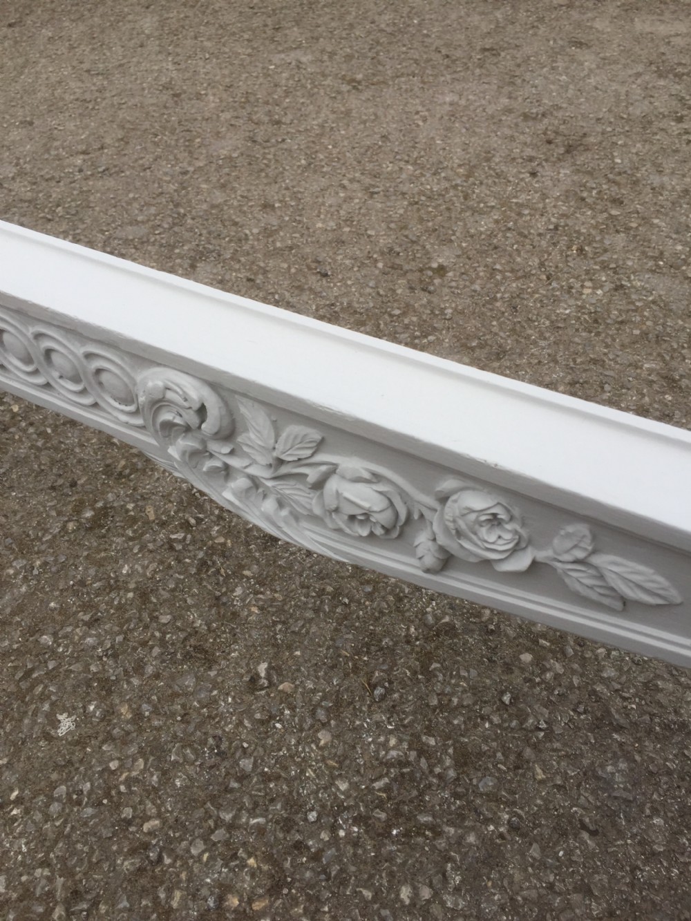 Carved wooden French bed six feet wide circa 1910 View VI