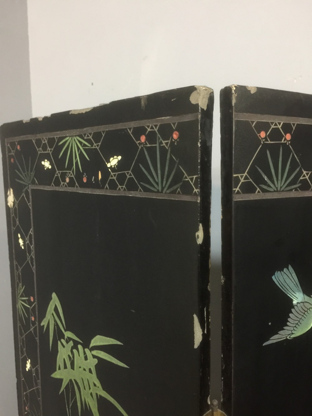 Six panel lacquered Chinese screen circa 1920 View VI