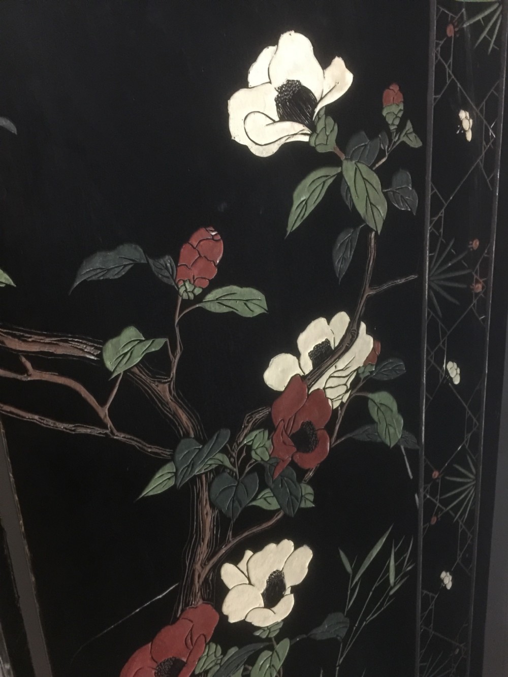 Six panel lacquered Chinese screen circa 1920 View VIII