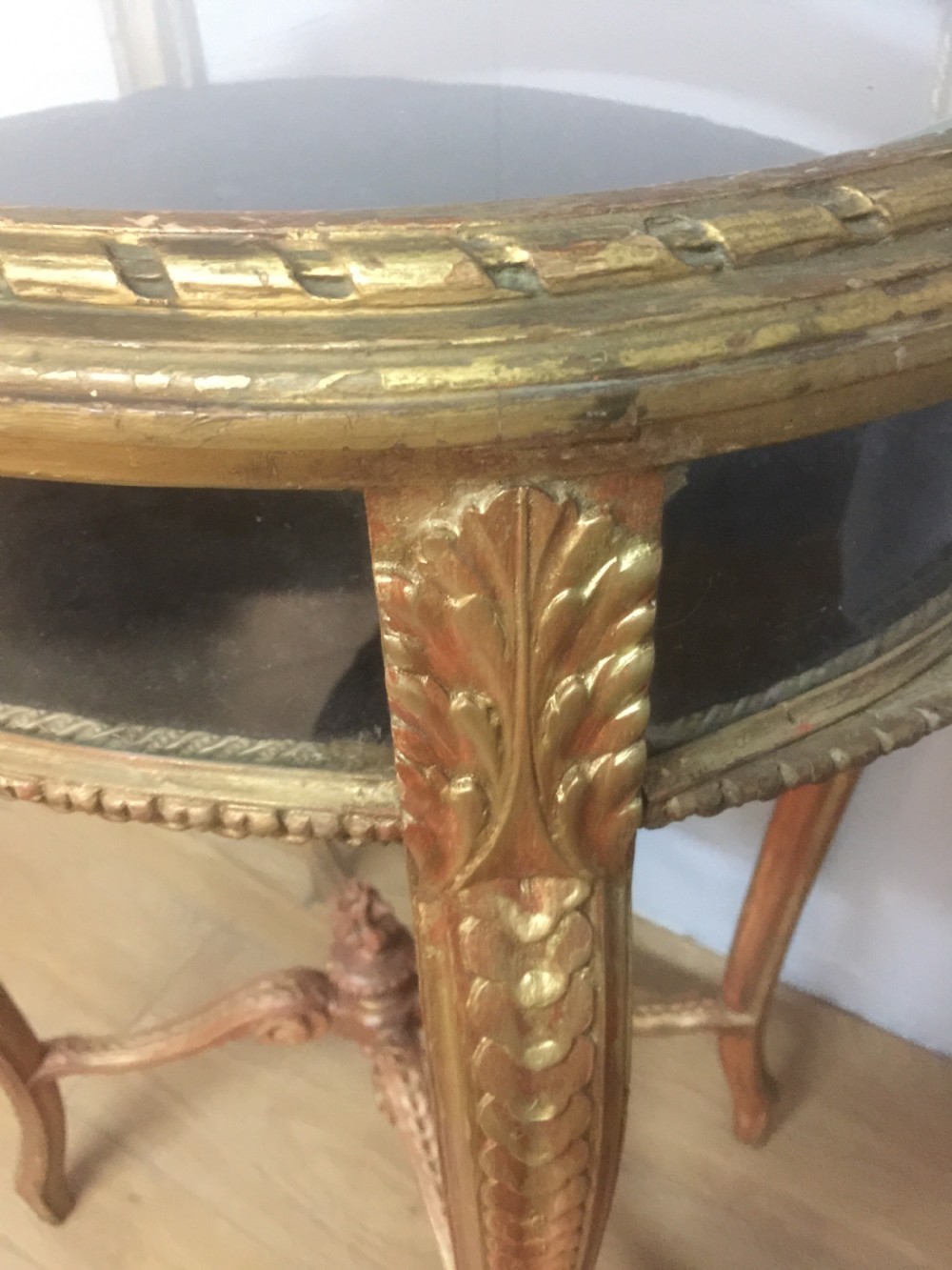 Nineteenth century carved and gilded bijouterie cabinet View V