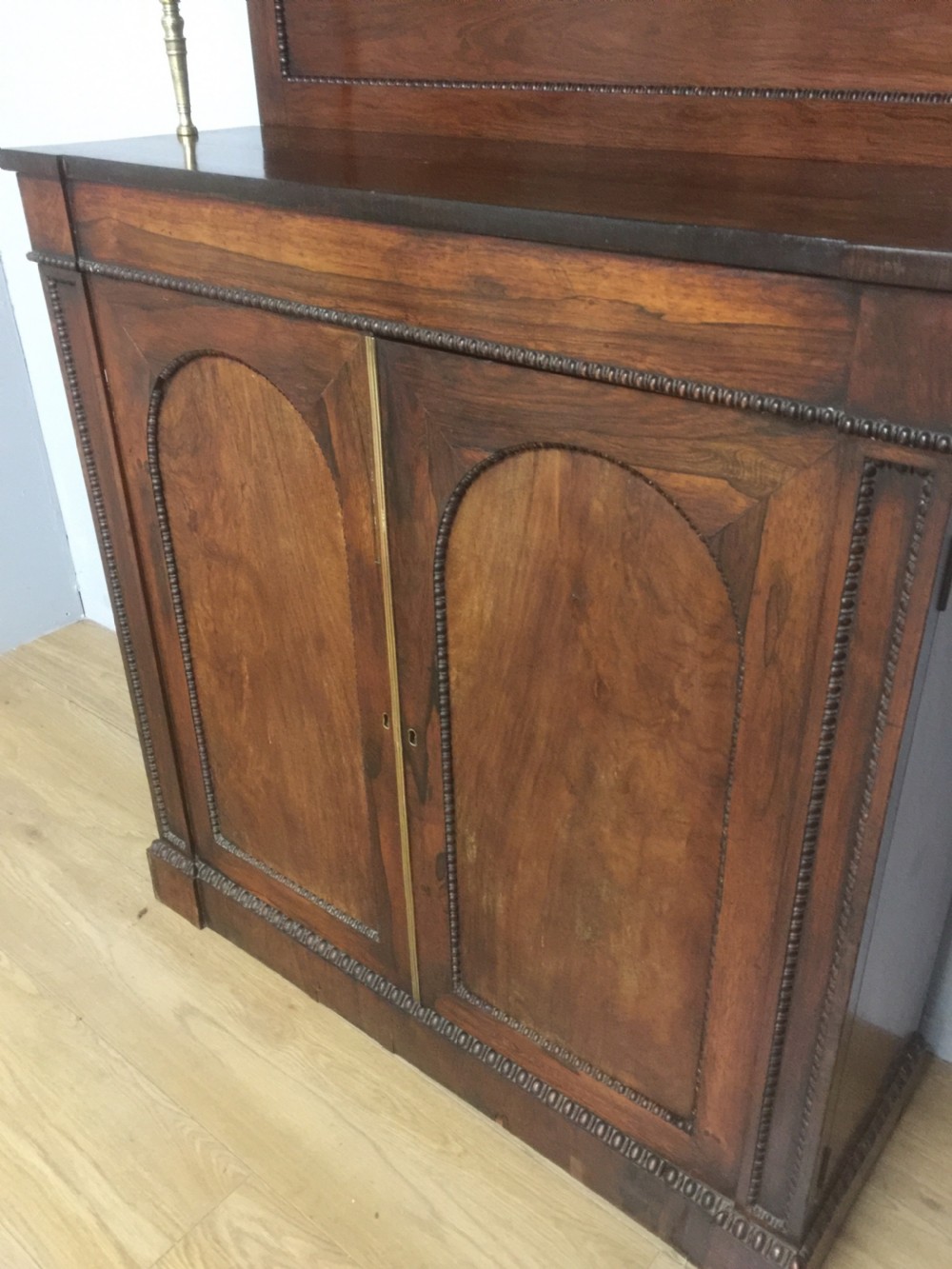 Regency rosewood chiffonier with brass fittings   View II