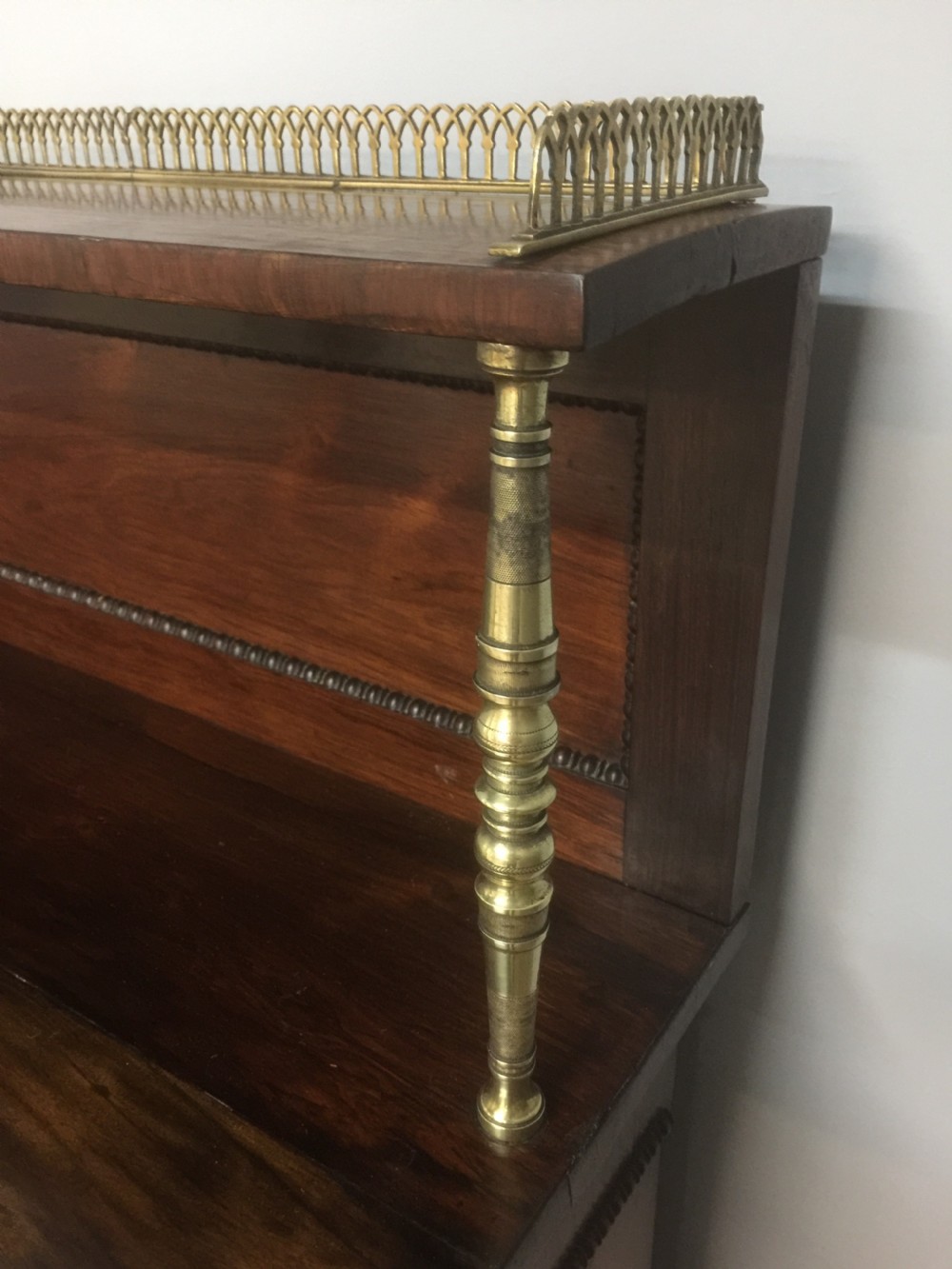 Regency rosewood chiffonier with brass fittings   View III
