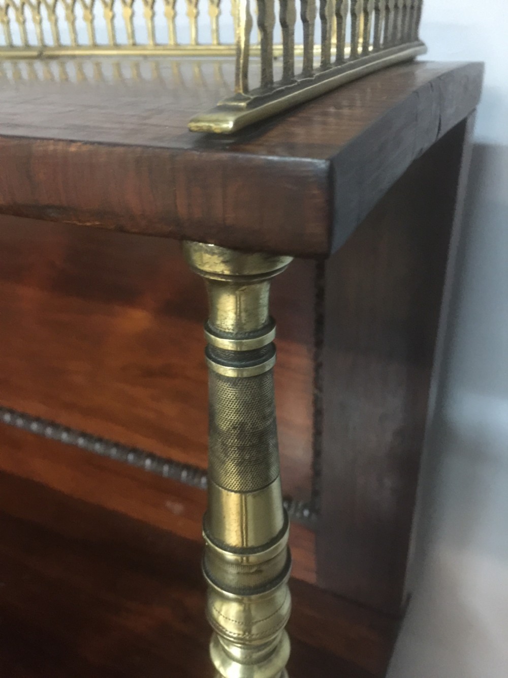 Regency rosewood chiffonier with brass fittings   View IV