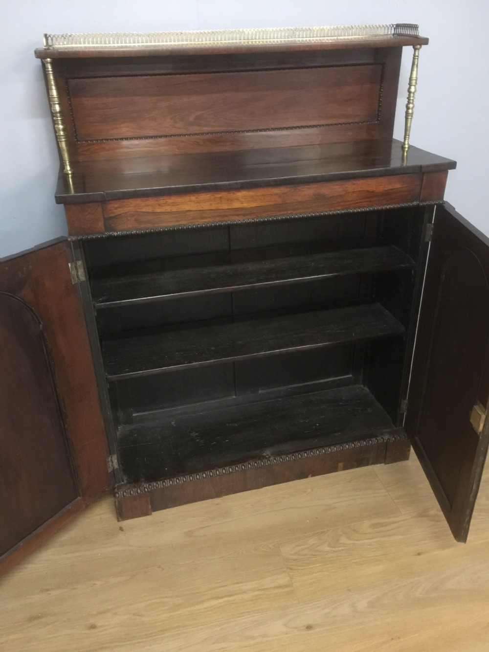 Regency rosewood chiffonier with brass fittings   View VI