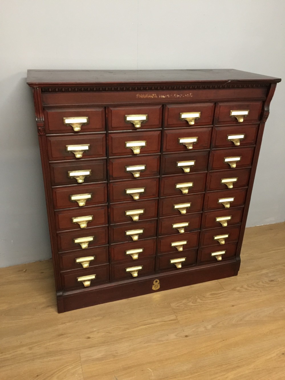 Mahogany 32 drawer “Shannon” filing cabinet 