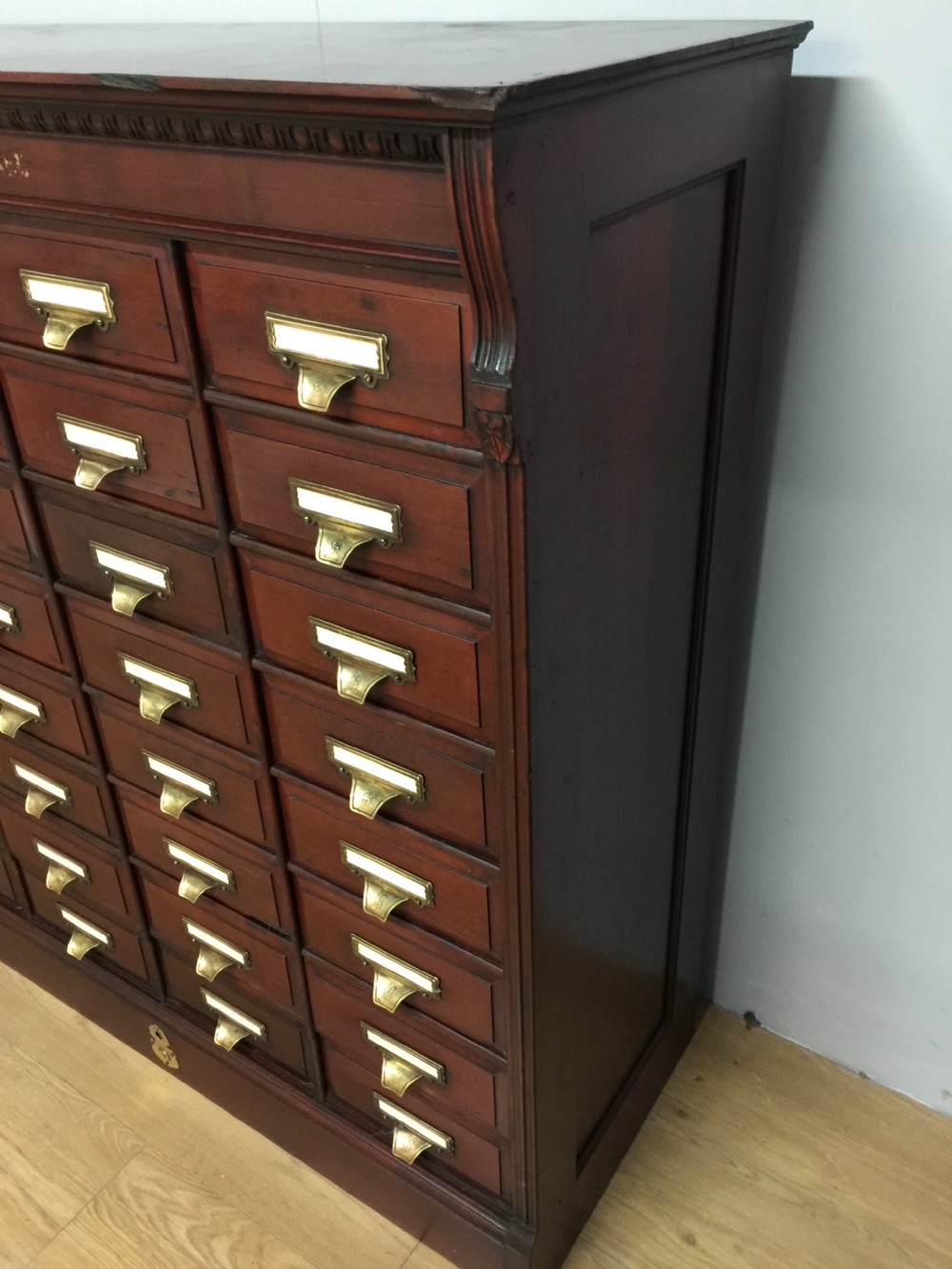 Mahogany 32 drawer “Shannon” filing cabinet  View IV
