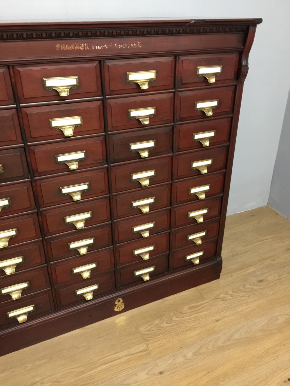 Mahogany 32 drawer “Shannon” filing cabinet  View V