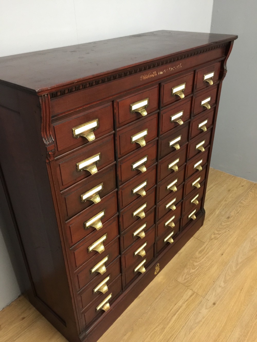 Mahogany 32 drawer “Shannon” filing cabinet  View X