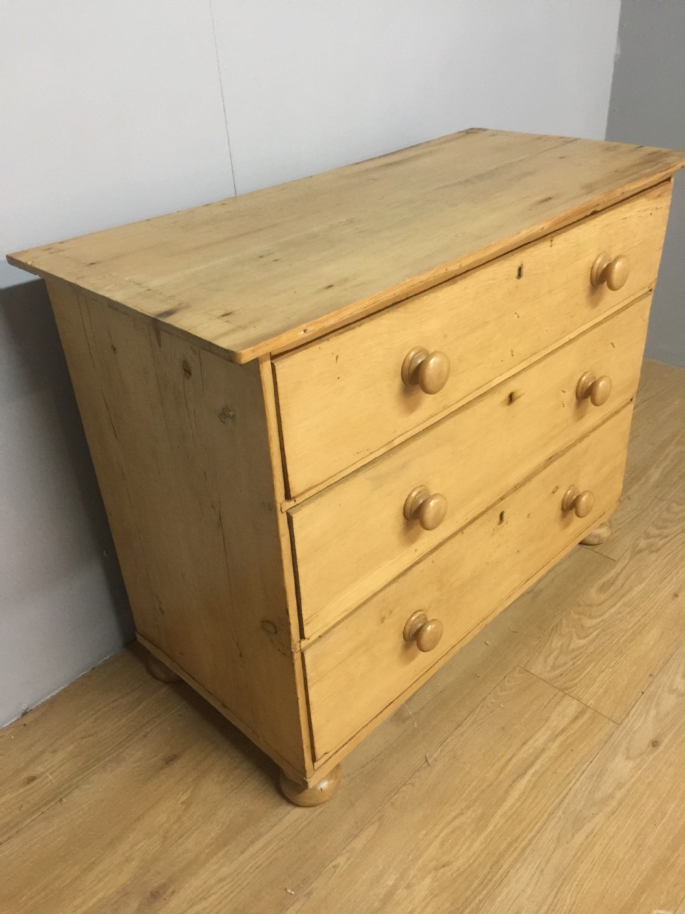Nineteenth century rustic pine chest of drawers circa 1880 View II