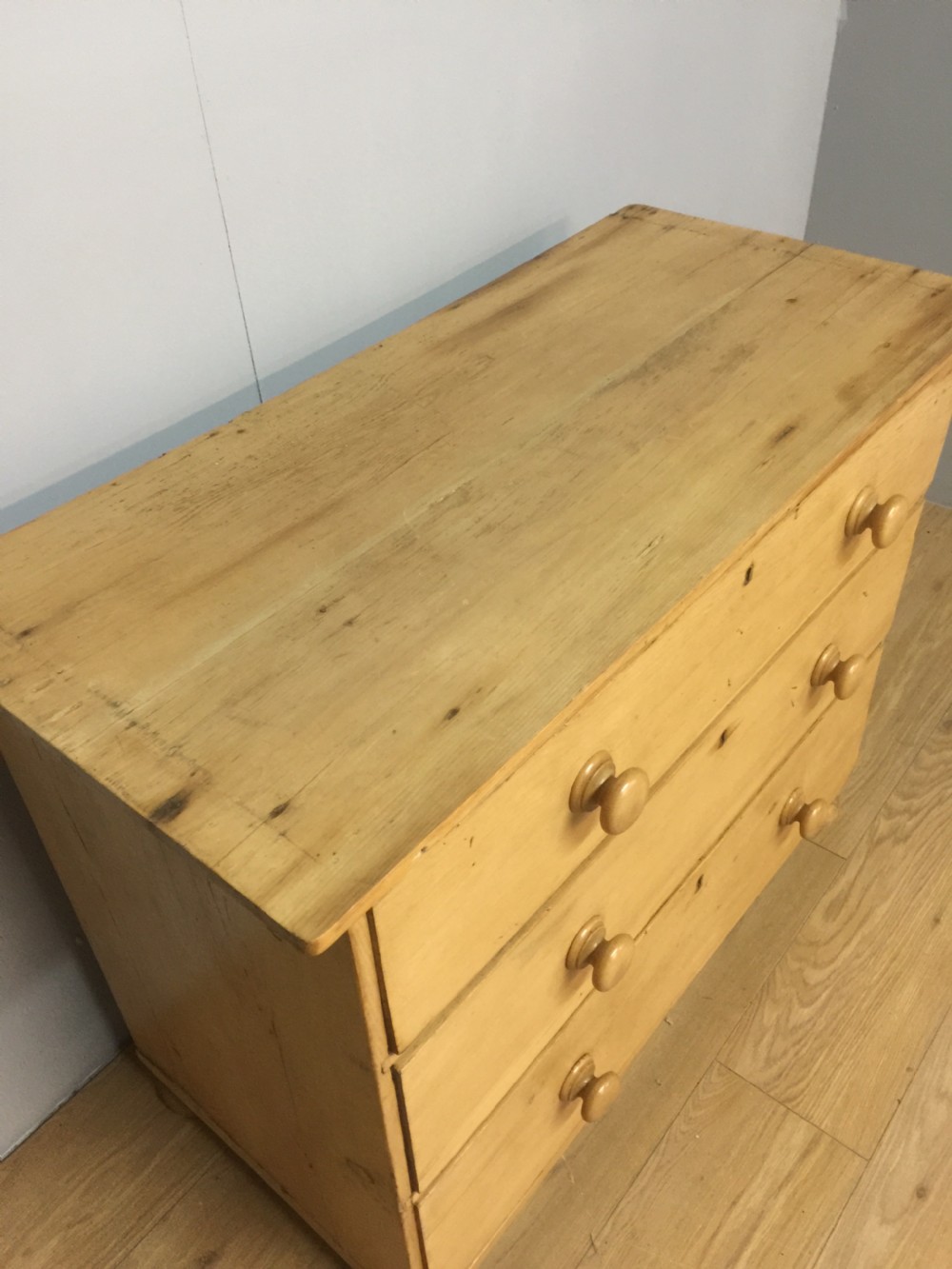 Nineteenth century rustic pine chest of drawers circa 1880 View III