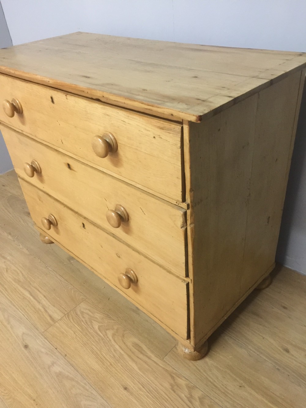 Nineteenth century rustic pine chest of drawers circa 1880 View VI