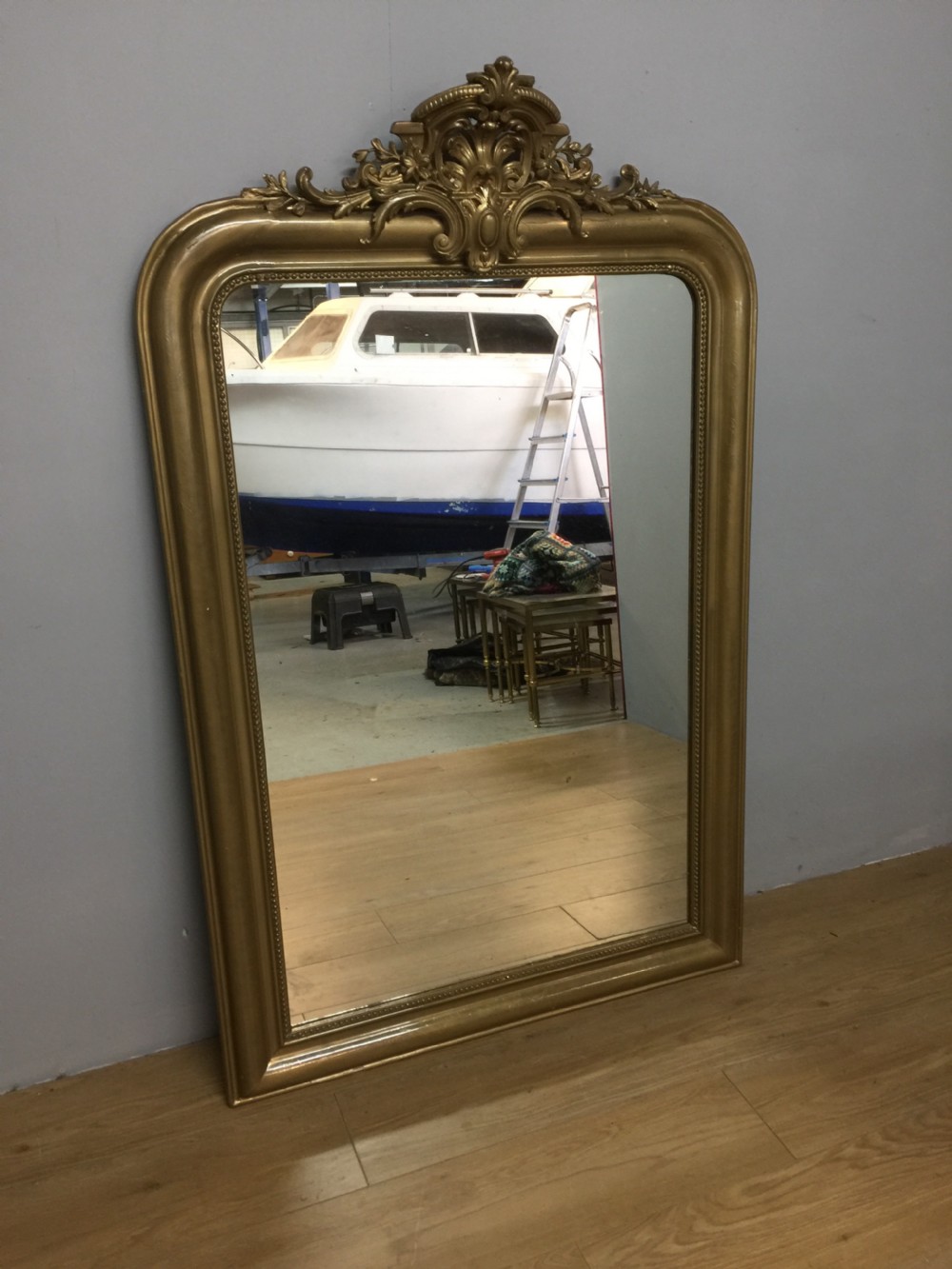 Nineteenth century gilt overmantel mirror