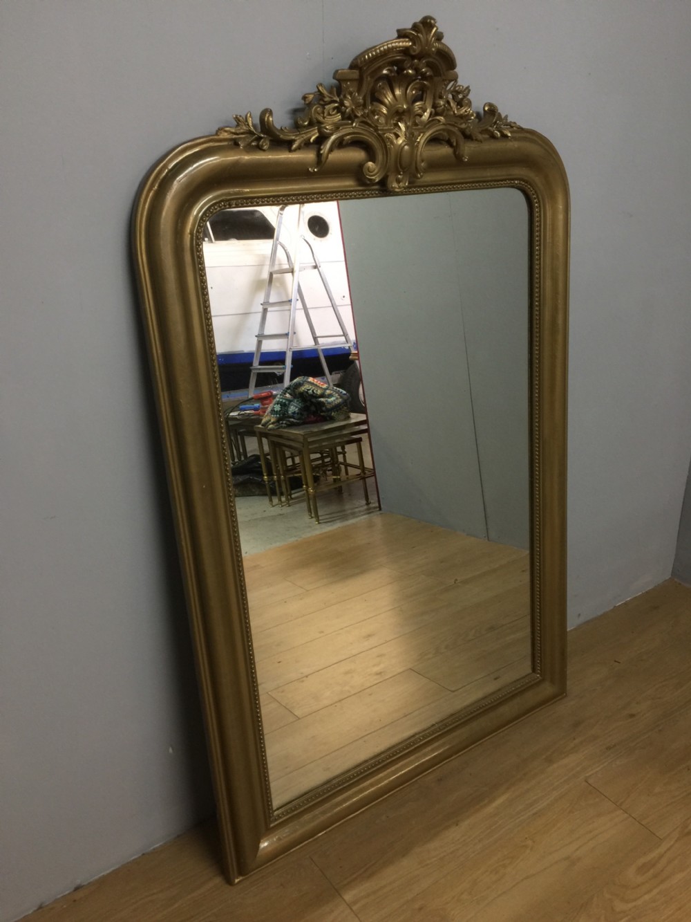 Nineteenth century gilt overmantel mirror View IV