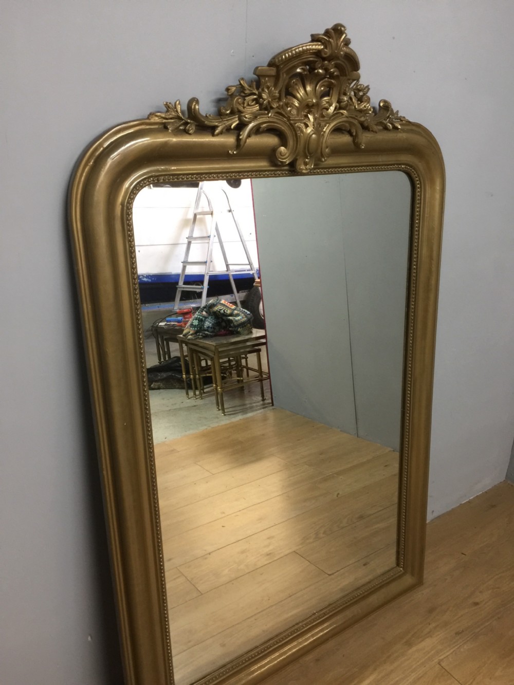 Nineteenth century gilt overmantel mirror View VI