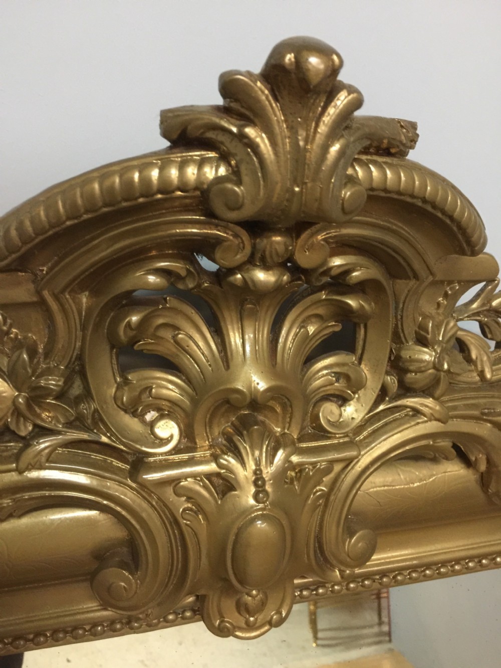 Nineteenth century gilt overmantel mirror View VIII