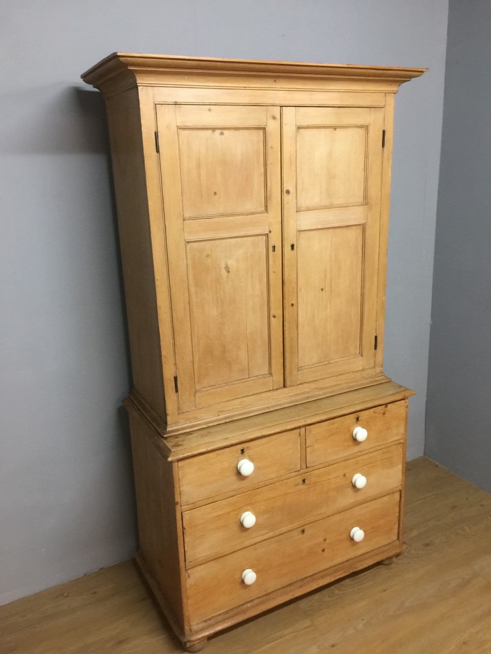 Nineteenth century pine housekeepers cupboard View IV