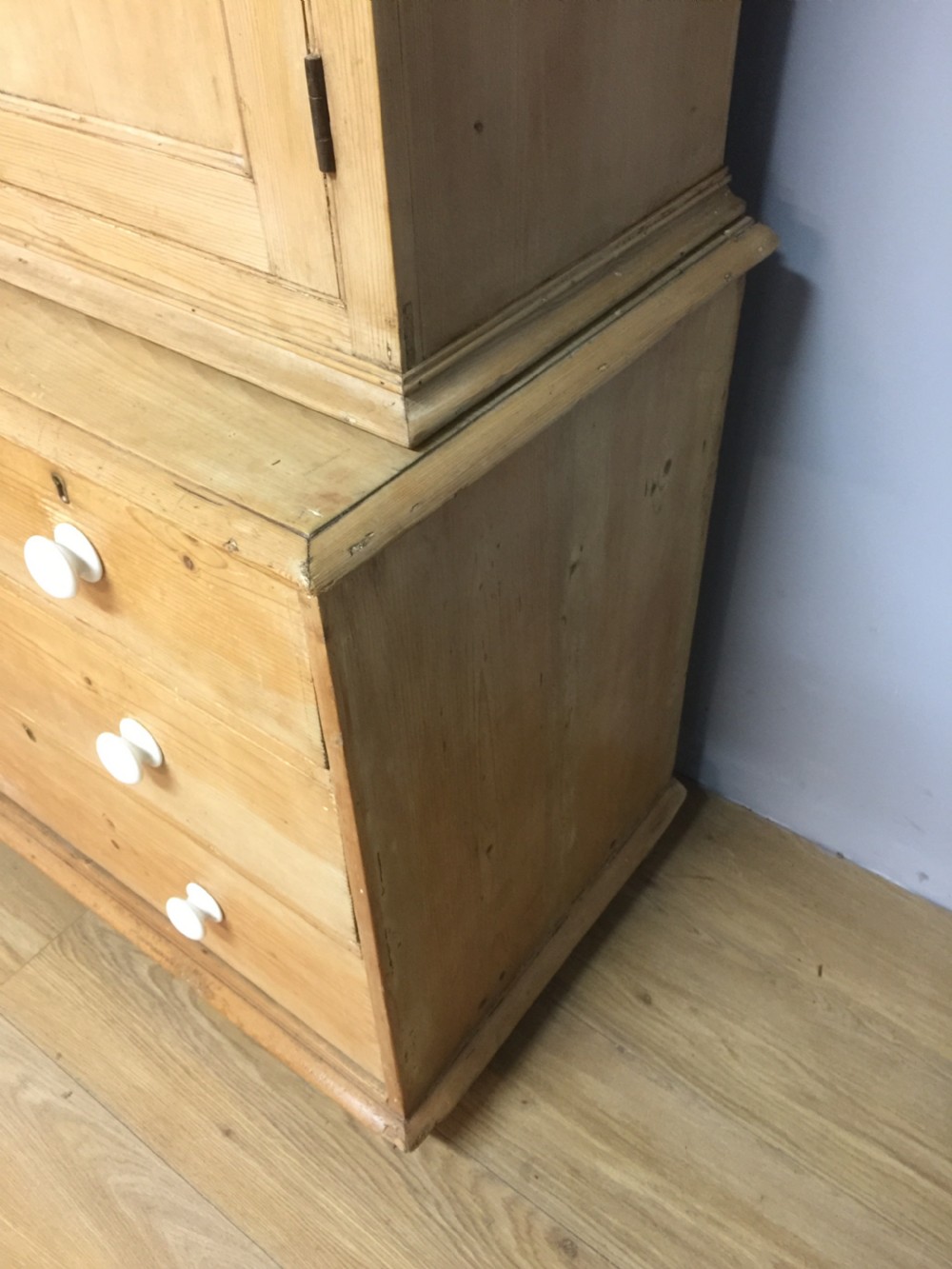 Nineteenth century pine housekeepers cupboard View X