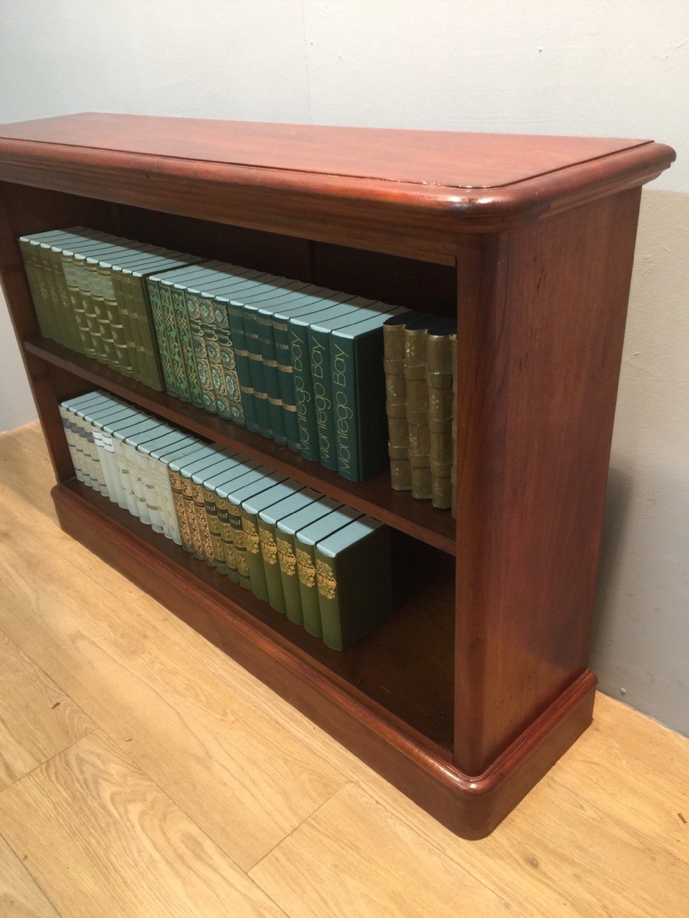 Nineteenth century mahogany open bookshelves View VI