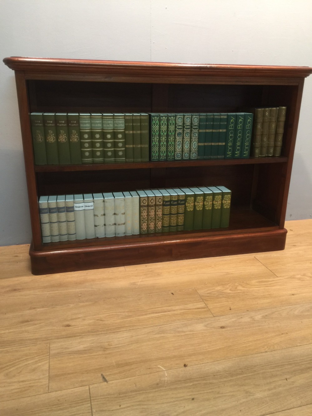 Nineteenth century mahogany open bookshelves View XI